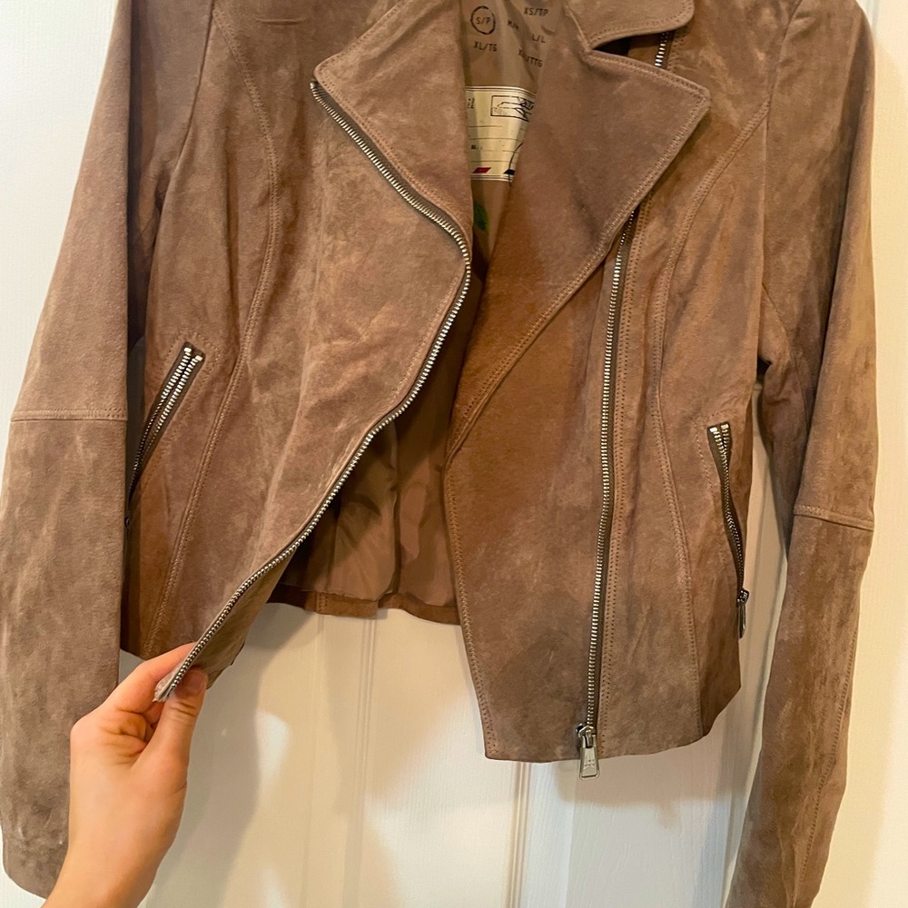 Leather moto jacket